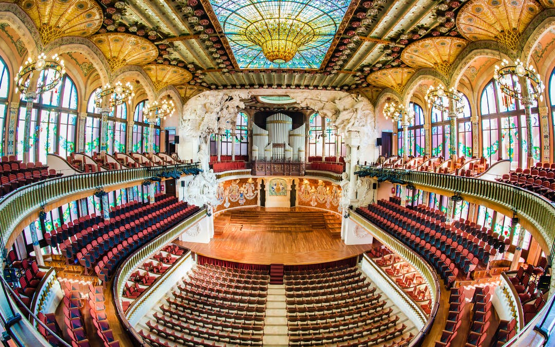 Interior del Palau de la Musica Catalana de Barcelona