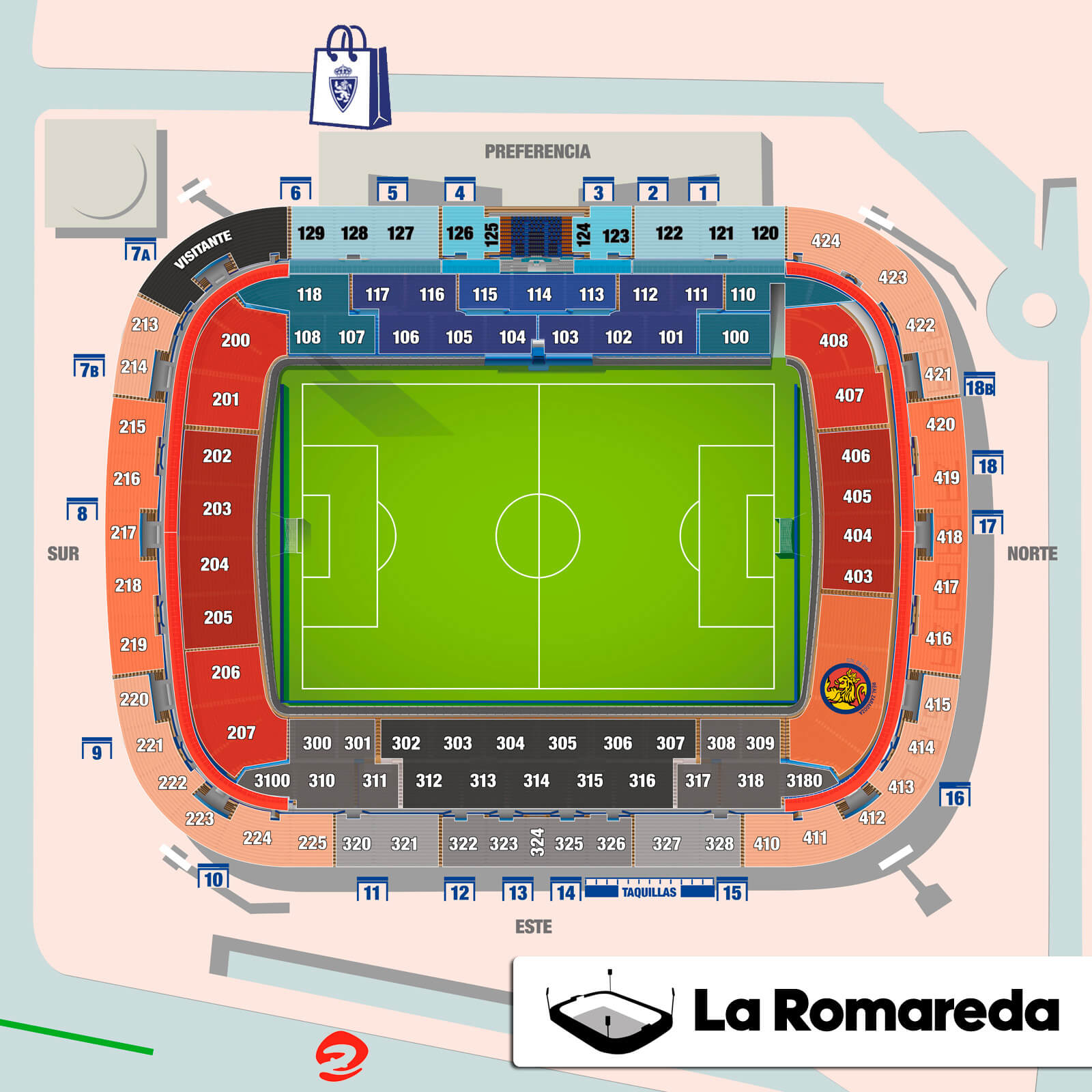 Gradas La Romareda